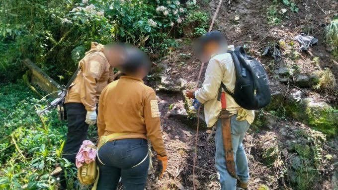 Localizan restos óseos en Huauchinango durante operativo de búsqueda