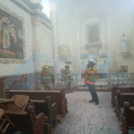 Controlan conato de incendio en la Capilla de Guadalupe de Zacatlán