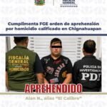 Detienen a “El Calibre” por presunto homicidio en Chignahuapan