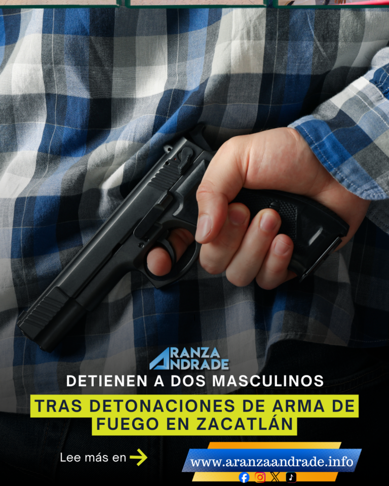 Detienen a dos masculinos tras detonaciones de arma de fuego en Zacatlán