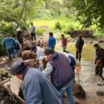 Autoridades y pobladores liberan cauce del río Tailcanango en Tomatlán, municipio de Zacatlán
