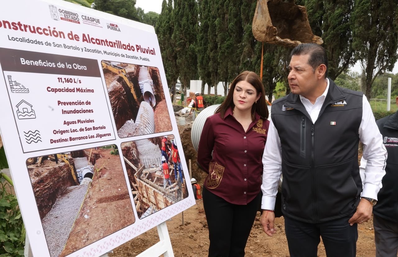 Comuna de Zacatlán y Gobierno Estatal destinan 23.34 millones a dos colectores para conducir el agua hacia la Barranca Los Jilgueros